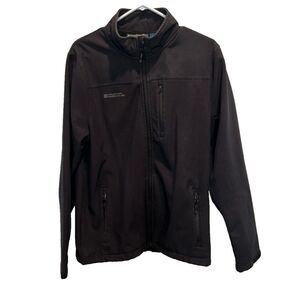 Mountain Warehouse Men's Jacket Softshell Medium Black Full Zip Zippered Pockets